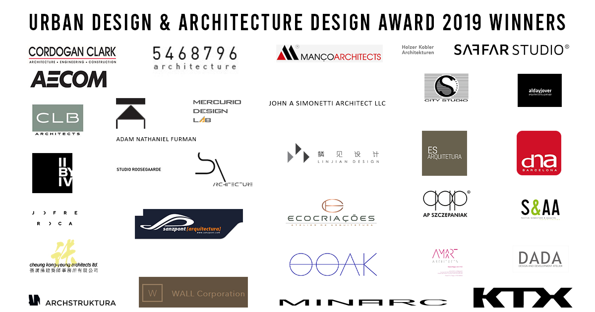 urban design & architecture design Award 2019 winners 