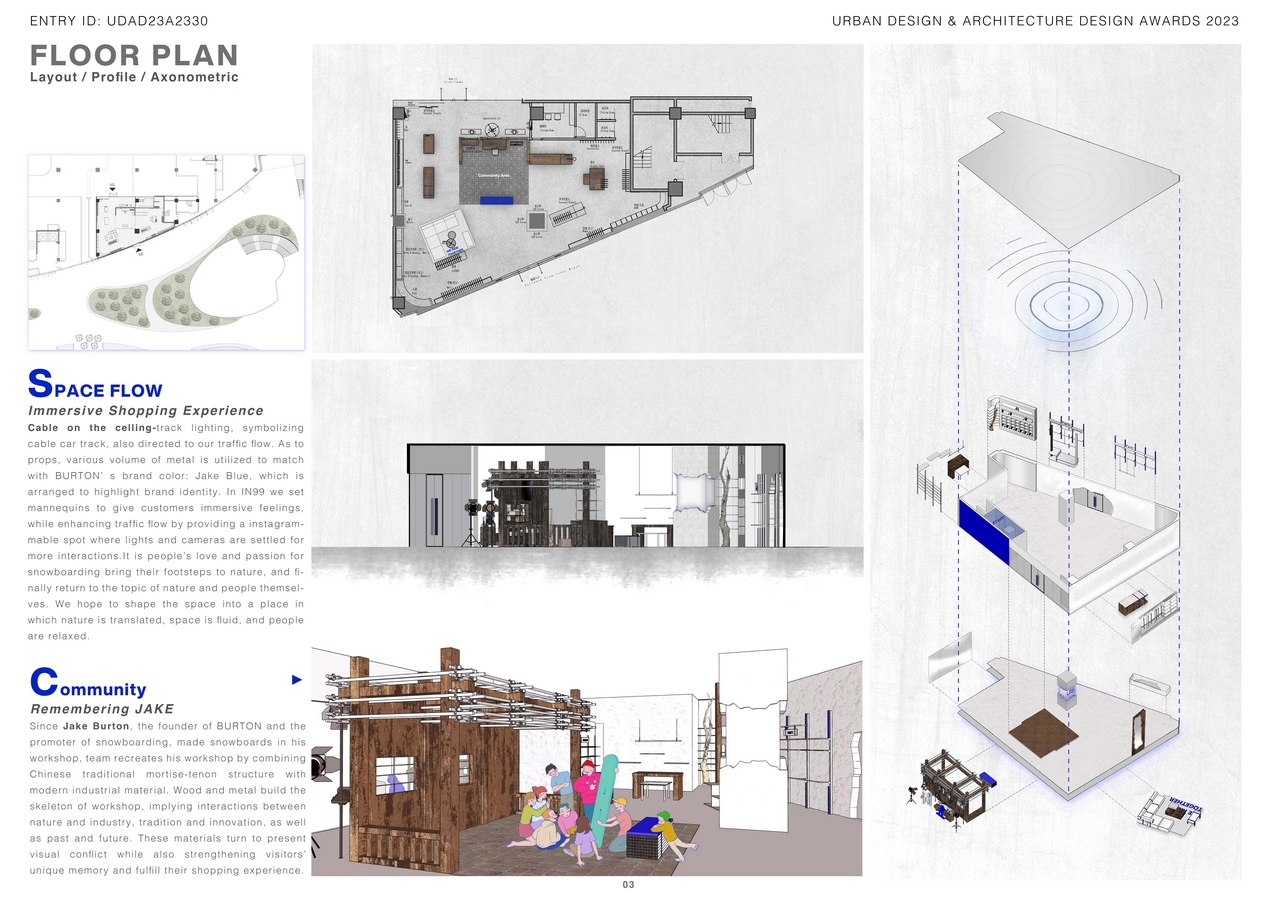 Gold Winner BURTON IN99 Chengdu Flagship store by Sa&Boo Studio