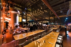 Architectural photographs of The Boilerhouse Restaurant at Ford Point, Richmond, California.